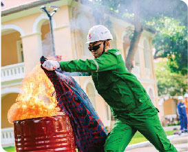 Diễn tập phòng cháy chữa cháy tại đơn vị