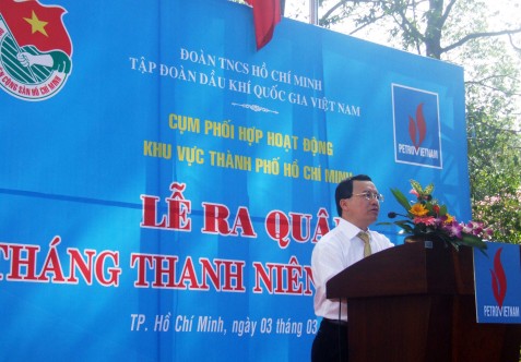 Tuổi trẻ PVFCCo tham dự lễ ra quân “Tháng Thanh niên” năm 2012 tại TP.HCM của Đoàn Tập đoàn