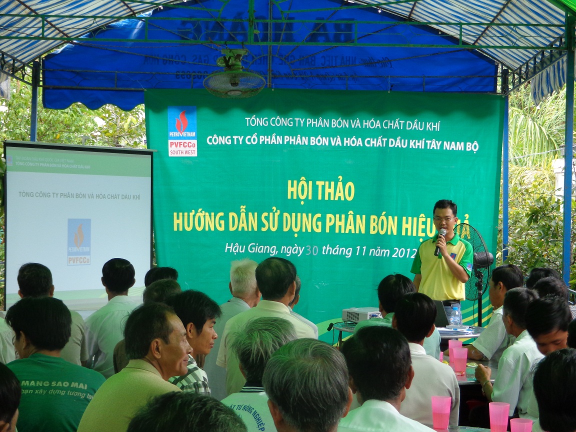 PVFCCo – SW organized the workshop on “Instructions on efficient fertilizer usage” in Hau Giang