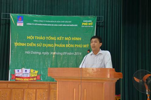 Summarizing the presentation model of using Phu My fertilizer on Summer – Autumn rice in Hai Duong