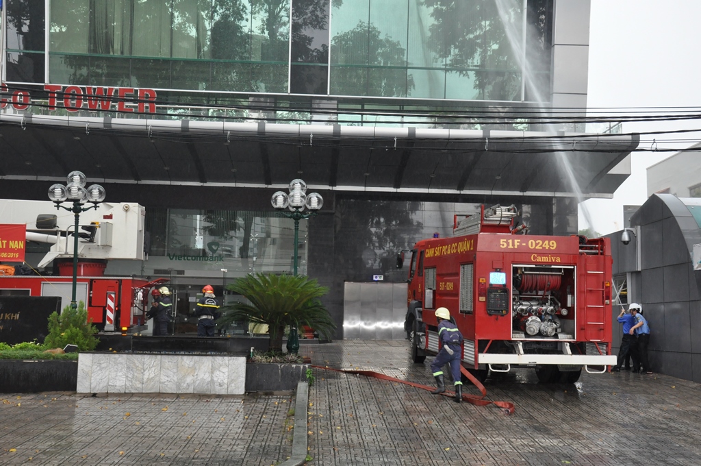 Fire prevention and firefighting drill at PVFCCo Tower