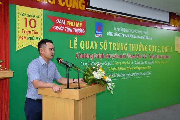 PVFCCo tổ chức quay số trúng thưởng đợt 2 và đợt 3 chương trình “Đạm Phú Mỹ – Triệu tình thương”