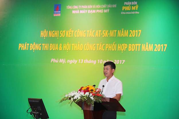 Nhà máy Đạm Phú Mỹ tổ chức sơ kết công tác An toàn – Sức khỏe – Môi trường 2017 và phát động thi đua, hội thảo công tác phối hợp Bảo dưỡng tổng thể 2017