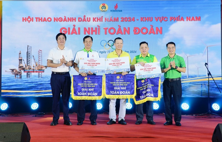 PVFCCo xếp thứ Nhì toàn đoàn Hội thao ngành Dầu khí năm 2024 khu vực phía Nam