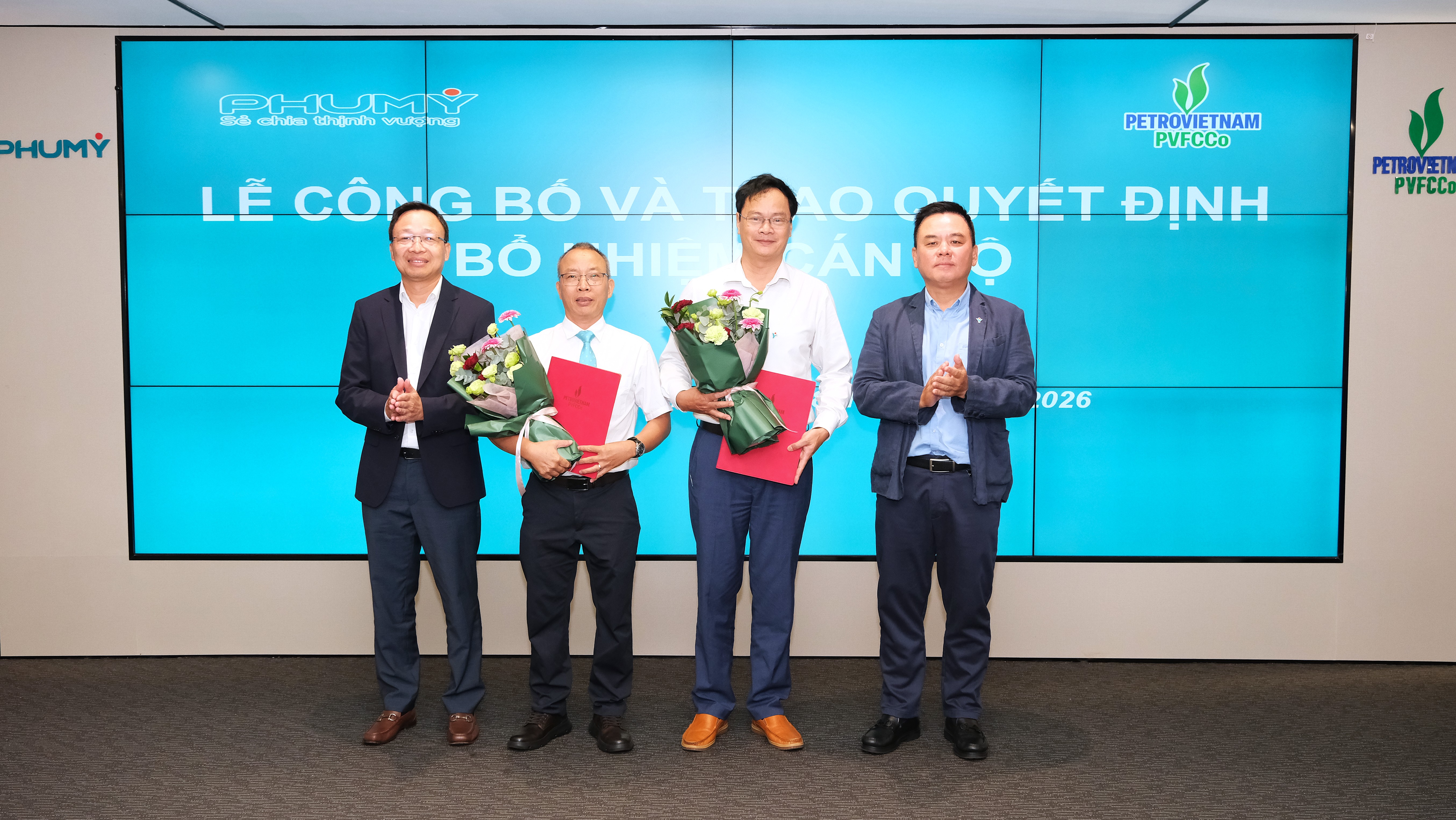 PVFCCo - Phú Mỹ tổ chức Lễ công bố và trao quyết định công tác cán bộ
