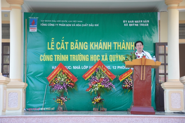 Inauguration of Classroom Building of Quynh Thach commune Elementary School