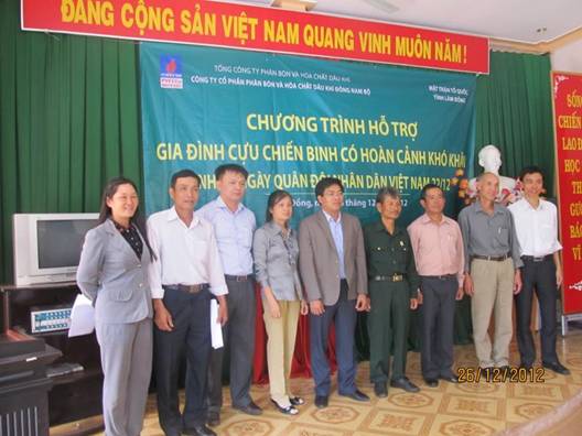 PVFCCo SE hỗ trợ gia đình cựu chiến binh có hoàn cảnh khó khăn tại tỉnh Lâm Đồng