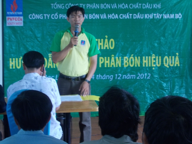 PVFCCo SW tổ chức hai cuộc hội thảo “Hướng dẫn sử dụng phân bón hiệu quả” tại Bạc Liêu
