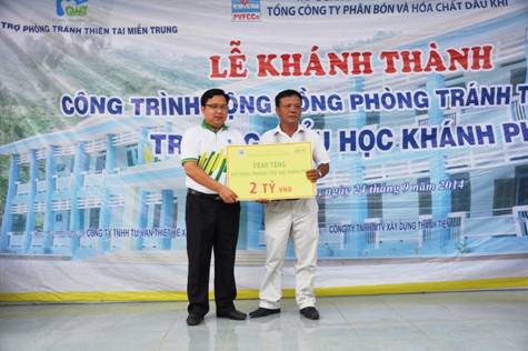 PVFCCo inaugurates the Disaster-proof communal house – KhanhPhu Primary School, KhanhHoa