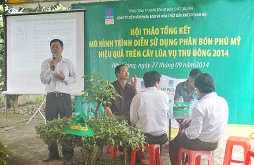 PVFCCo SW: Hội thảo tổng kết Mô hình trình diễn phân bón Phú Mỹ trên cây lúa tại Hậu Giang và Sóc Trăng