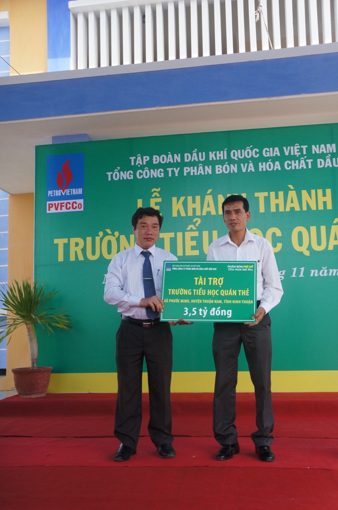 PVFCCo khánh thành trường tiểu học Quán Thẻ, tỉnh Ninh Thuận