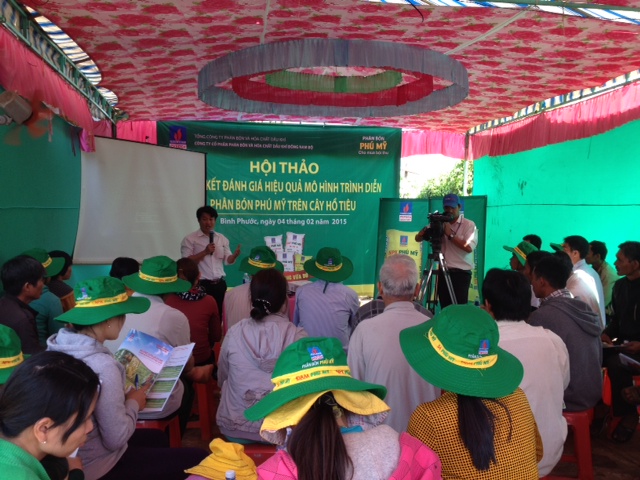 PVFCCo SE organizes a workshop summarizing Phu My Fertilizer Presentation Model on the pepper tree in Binh Phuoc