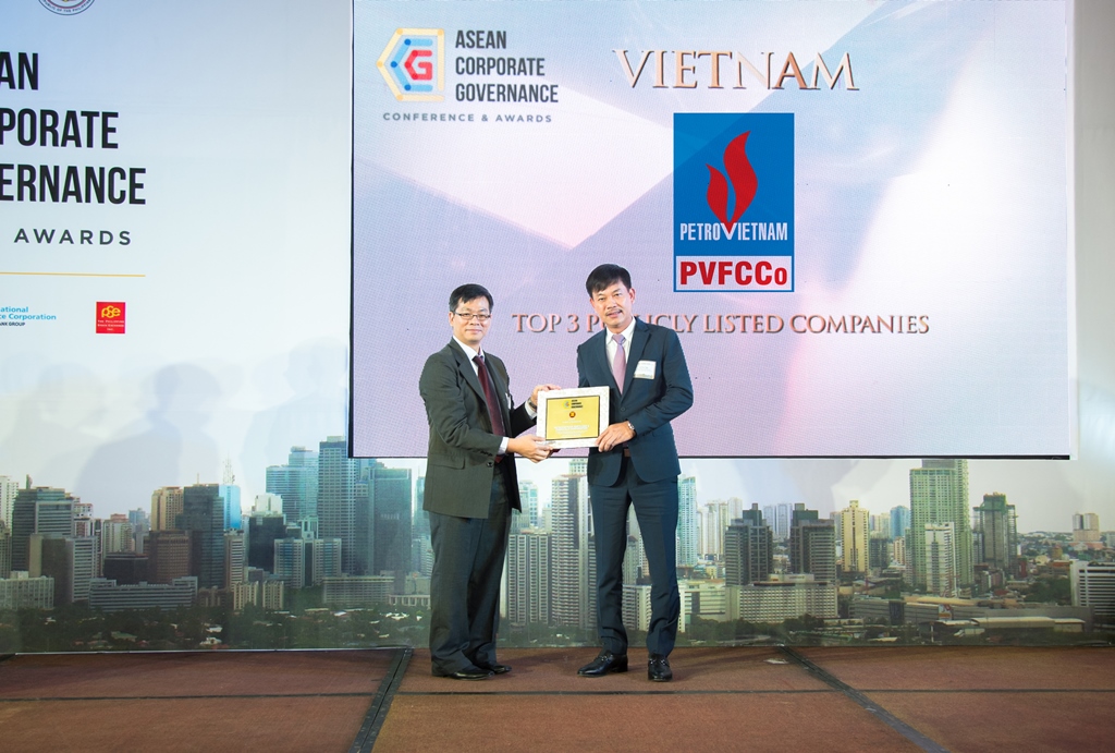 Press release:  PVFCCo honored to receive “ASEAN Corporate Governance” award