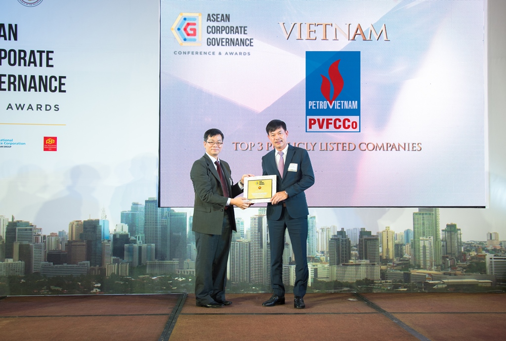 PVFCCo honored to receive “ASEAN Corporate Governance” award