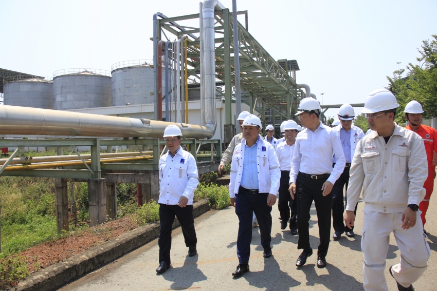 Lãnh đạo Tập đoàn Dầu khí Việt Nam kiểm tra tình hình Nhà máy nhiên liệu sinh học Bình Phước
