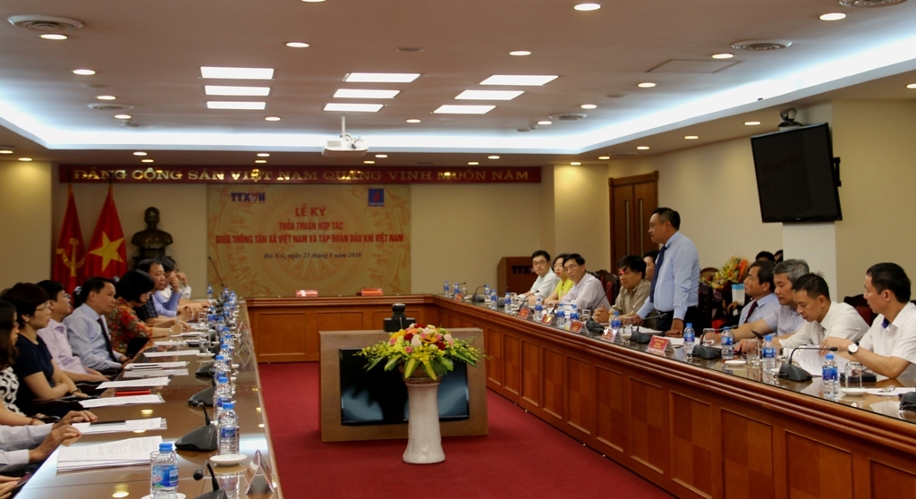 Tập đoàn Dầu khí Việt Nam và TTXVN ký thỏa thuận hợp tác truyền thông