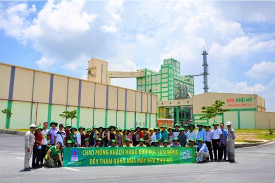 Delegation of typical Level-2 agents in Dong Nai, Ba Ria – Vung Tau, and Lam Dong visited Phu My NPK Plant
