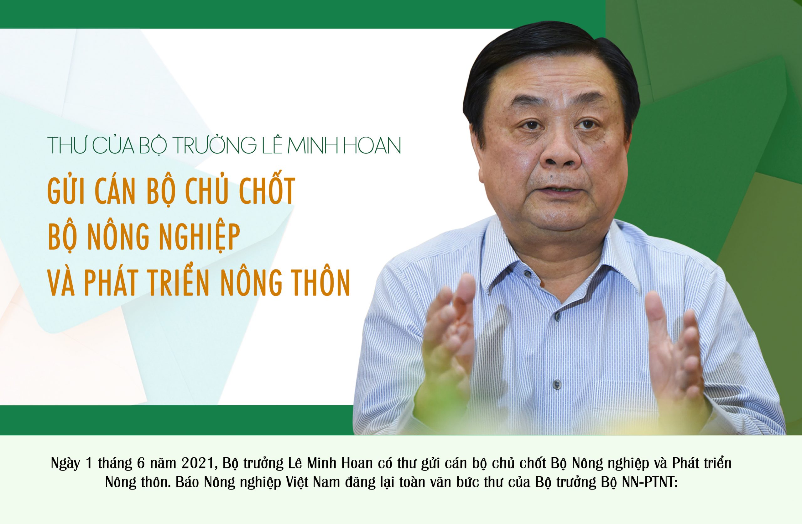 Thư của Bộ trưởng Lê Minh Hoan gửi cán bộ chủ chốt Bộ Nông nghiệp và Phát triển nông thôn